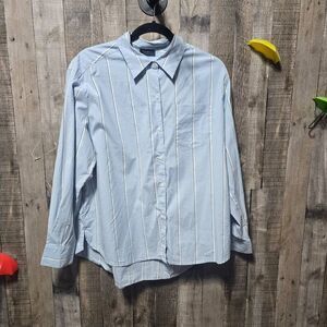 Vineyard Vines Martha's Vineyard Blue Stripe Poplin Button Down Shirt